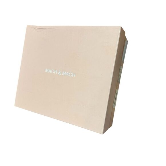 Revolve Mach & Mach White Sydney Embellished Satin Platform Sandals size 39.5 - Picture 7 of 11